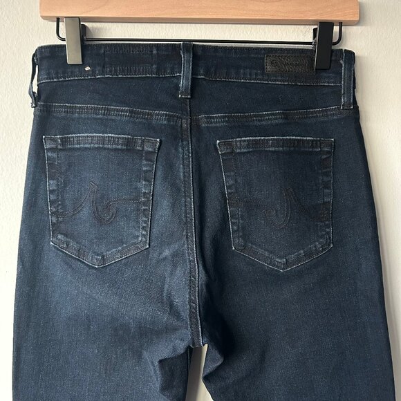AG Jeans Women's Mari High Rise Slim Straight Aged Denim Blue Dark Wash Size 27 - Picture 5 of 10